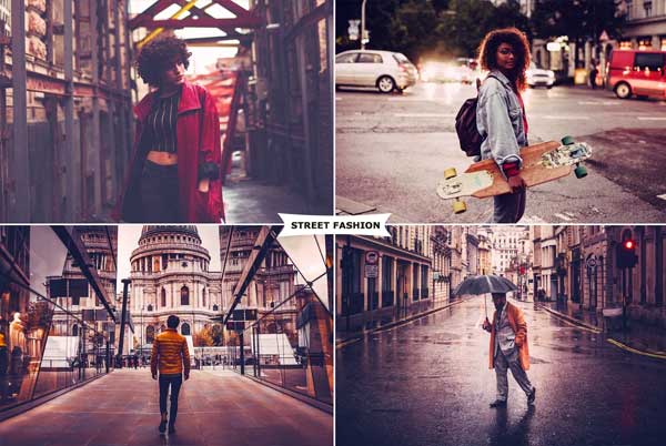 Editable Street Style Photoshop Action Templates